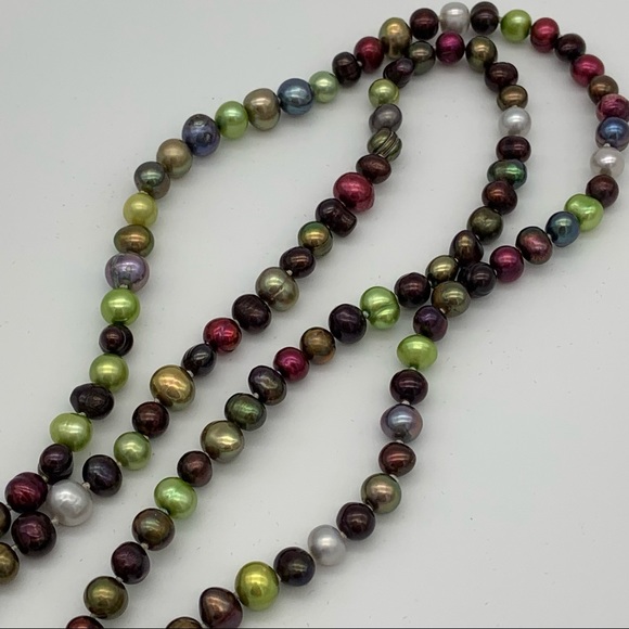 NWOT Super long Fresh Water Pearl Necklace - Picture 6 of 7